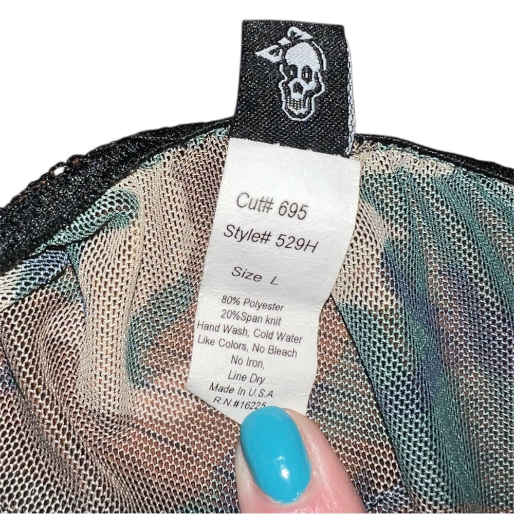 Vintage Hot Topic 90’s Y2K Sheer Camouflage Lace Trim Slip Dress / Chemise - Picture 7 of 7